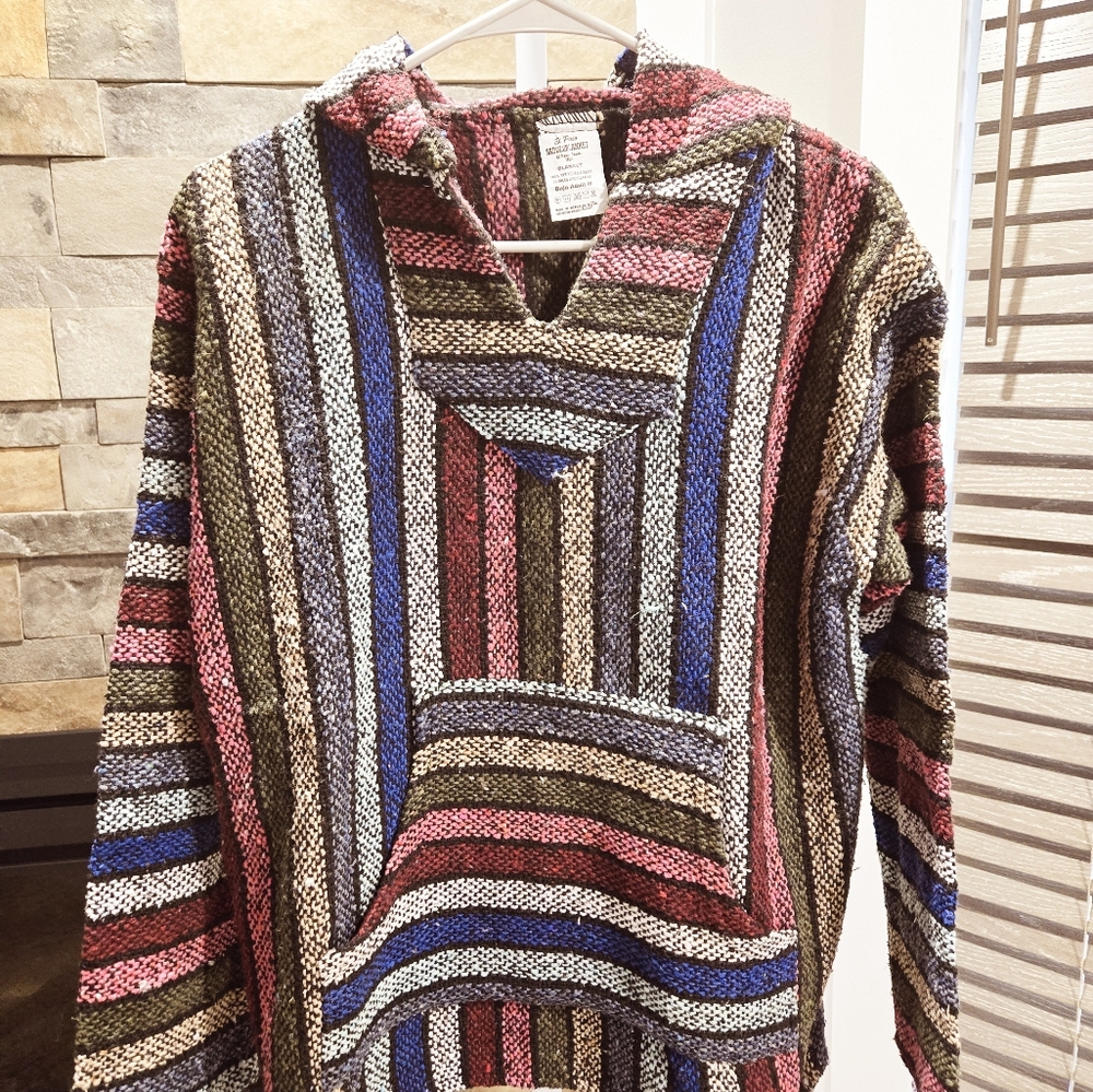 Multicolor Striped El Paso Saddleblanket (Baja) Hoodie
